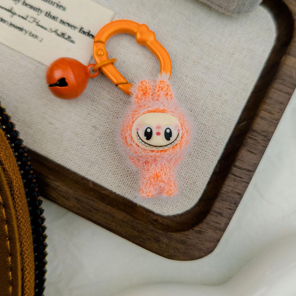 Porte-clés Cartoon Poulie Peluche Elliptique Poupée Mignonne Pendentif Sac à Dos Étudiant