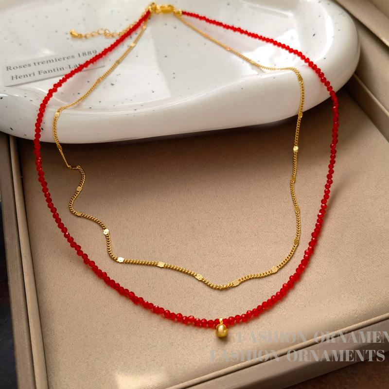 Premium Sense Light Luxury Spring and Summer Earrings Necklace Temperament Retro Earrings Trendy Niche Jewelry