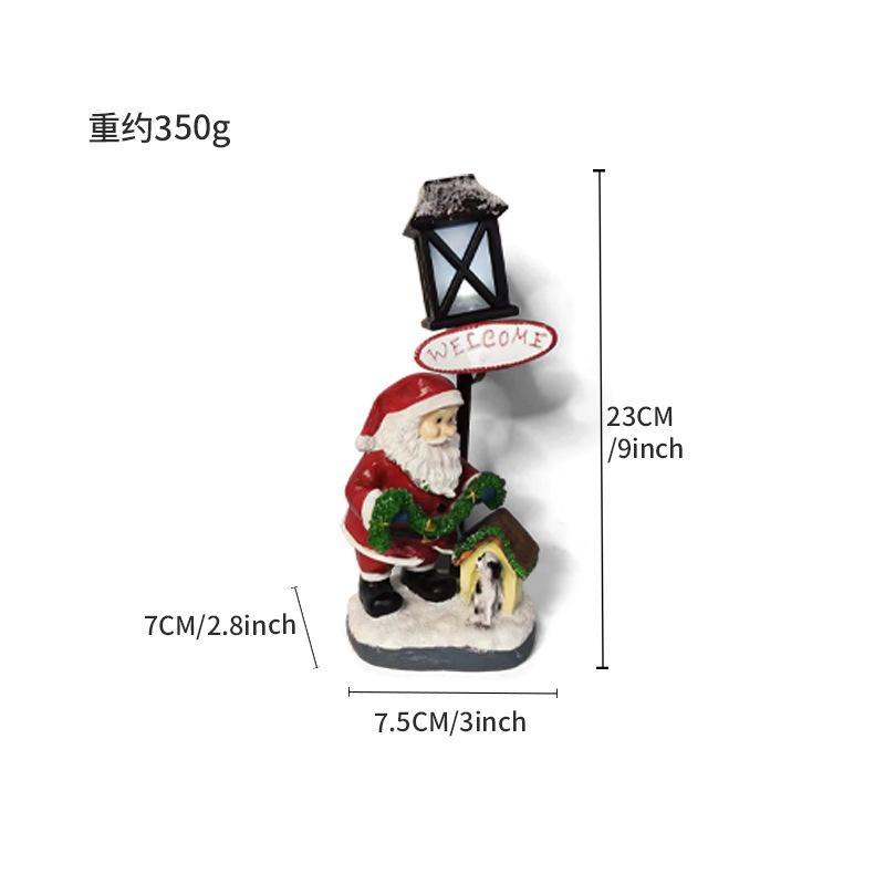 New Night Lights Santa Claus Ornaments Resin Crafts Creative Home Desktop Decoration Gift