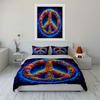 Colorful Peace Design Set Soft Comfortable Duvet Cover Bedding Set Included 1*Duvet Cover & 2*Pillowcases, Gift