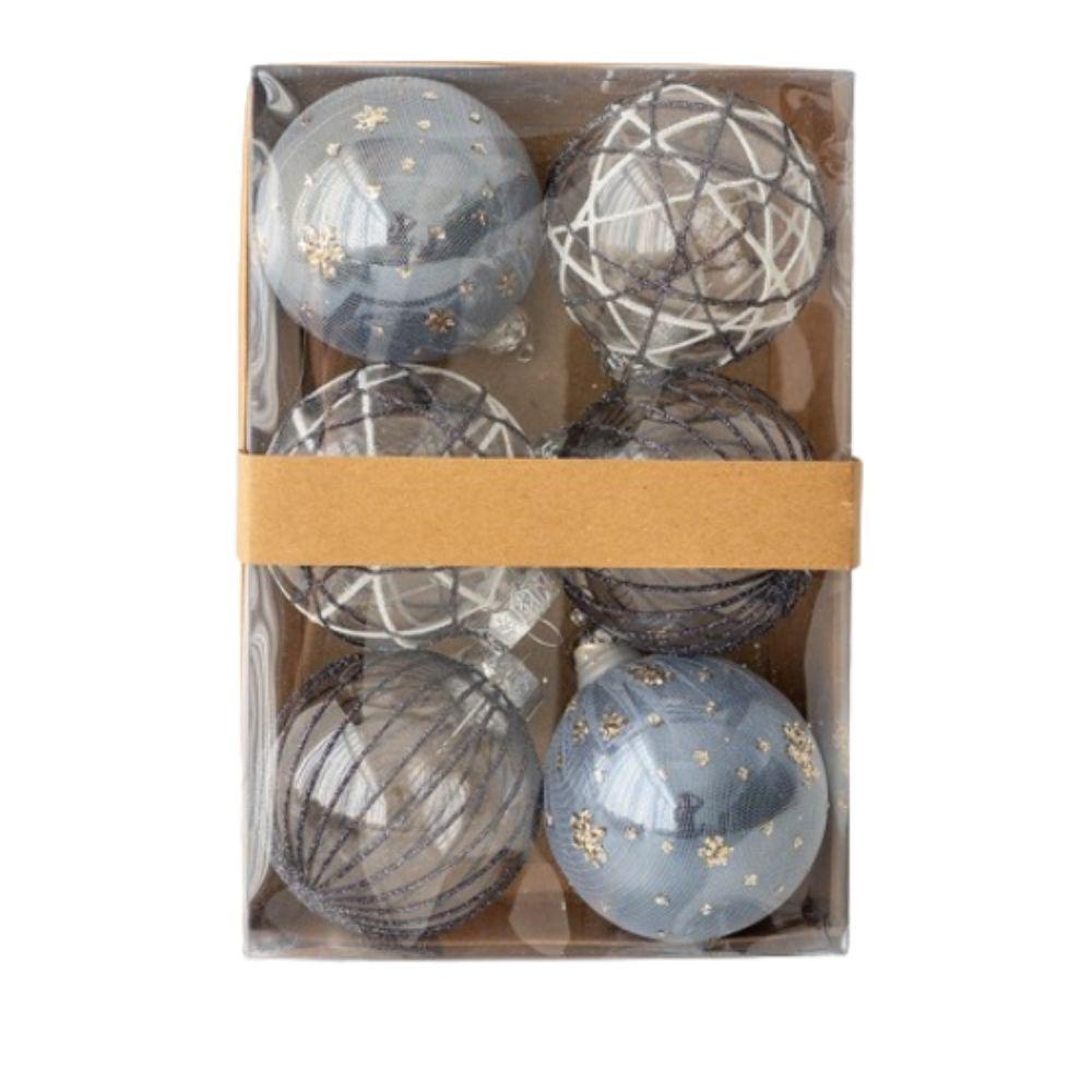 6pcs PET Painted Christmas Balls 8cm Merry Christmas Tree Decor  Party Favors