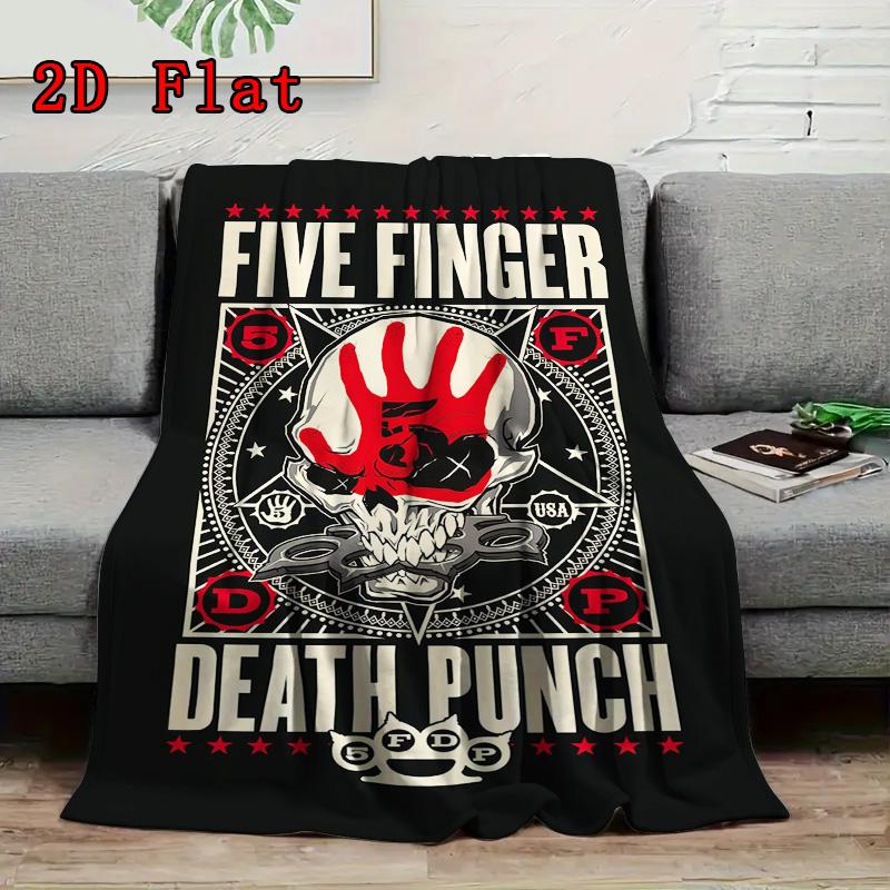 Bunte Fünf-Finger-Tod 2D Flaches Muster Flanelldecke Hohe Qualität Alle Jahreszeiten Wärme und Komfort Perfekt für Weihnachtsgeschenke.