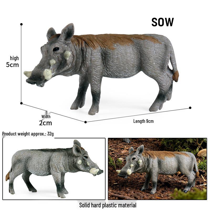 Realistic Miniature Pig Sow Figurine Toy Animal Model Ornament