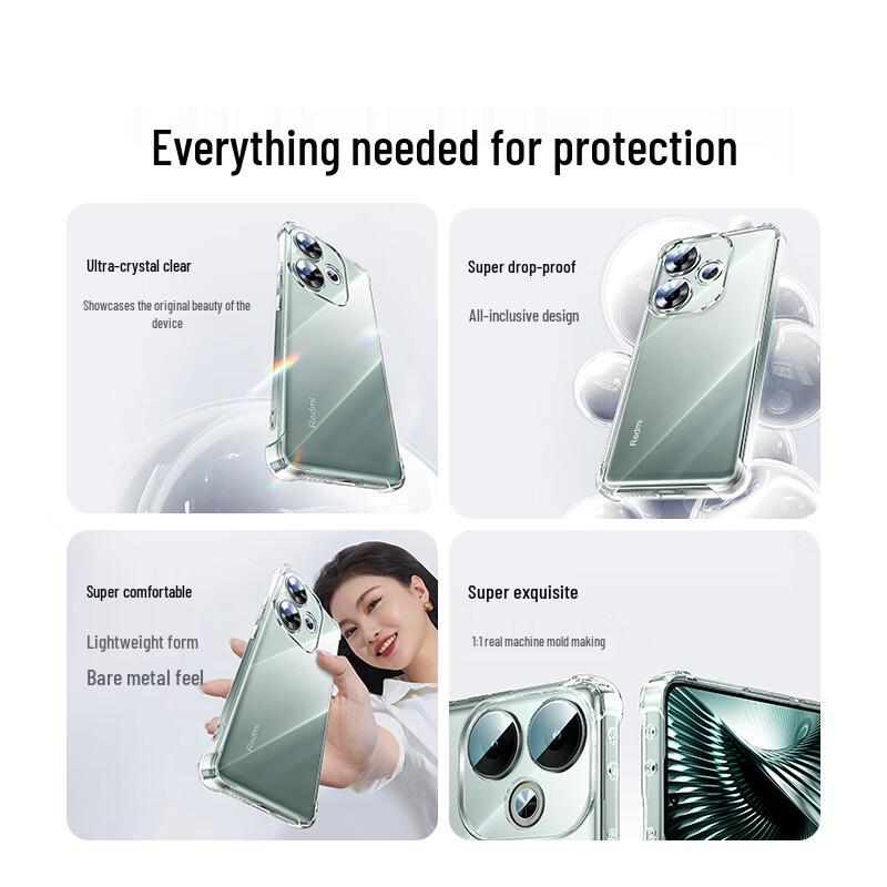 Ugreen Redmi Crystal Clear Airbag Anti-Drop Phone Case