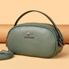 Fashionable Round Small Bag for Women New Shoulder Bag Solid Color Casual Large Capacity Mobile Phone Bag for Women