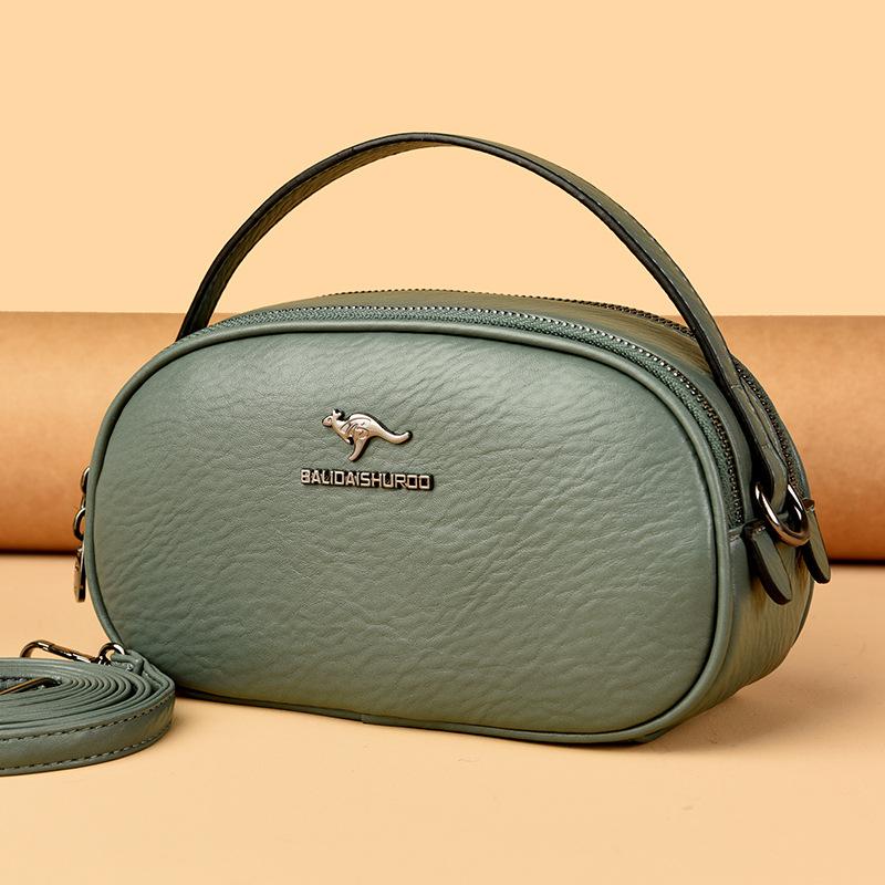 Fashionable Round Small Bag for Women New Shoulder Bag Solid Color Casual Large Capacity Mobile Phone Bag for Women