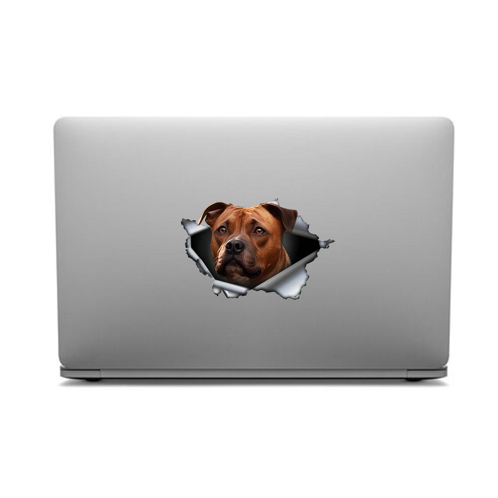 1PC 2D Flat Stickers Pitbull Animal Car Stickers Luggage Refrigerator Wall Stickers Laptop Toilet Stickers