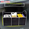 Universal car trunk organizer, portable, foldable, waterproof, automatic storage bag with 3 compartments