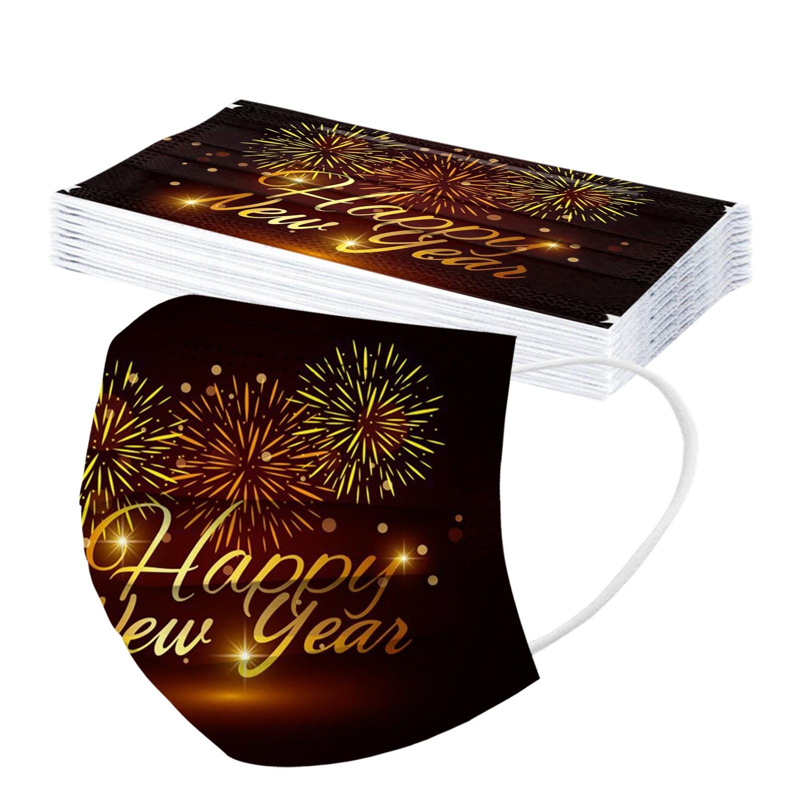 

10 шт. Рождественская одноразовая маска, 50 шт. масок для лица, фильтрующая защита для мужчин и женщин 17X9.5CM