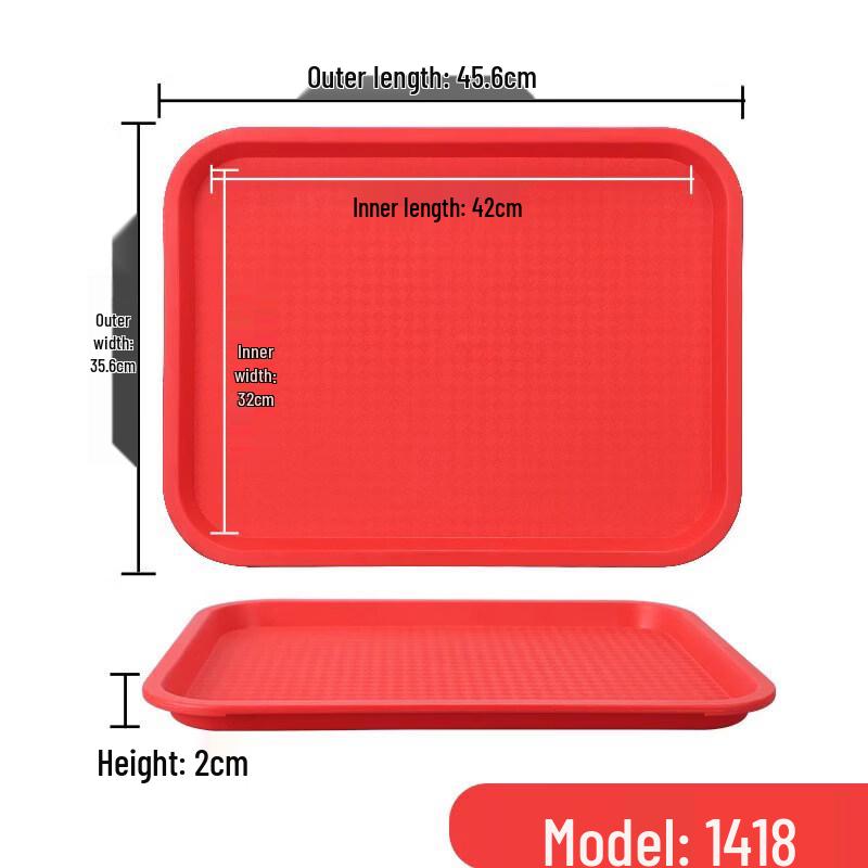 Jingbaodi Commercial Rectangular Serving Tray - Pack of 10