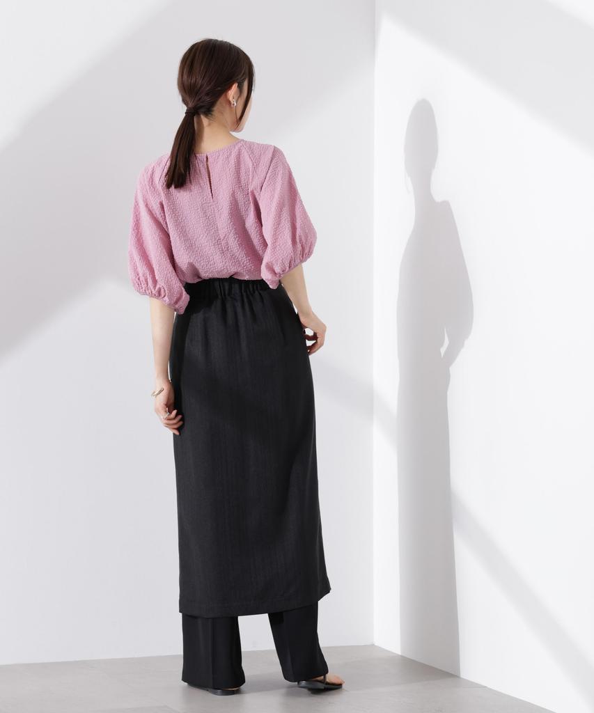 Nano Universe Women's Soccer Balloon Sleeve Pullover Blouse, Size F 090, Pink, 673-5121317