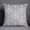 Double Sided Geometric Pillow Cover Minimalist Theme Party Decoration with Gray White Design for Modern Events
