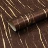Dark Coffee Color 3D Gold Line Dark Pattern Wallpaper Living Room Restaurant el Simple Pure Color Gold Pattern Wall Stickers