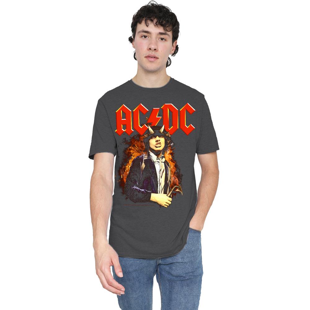 AC/DC Unisex Adult Fire And Horns T-Shirt