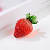 Crystal Strawberry Figurine Glass Fruit Miniature Statue Paperweight Ornament for Home Table Decors and Art Collectors
