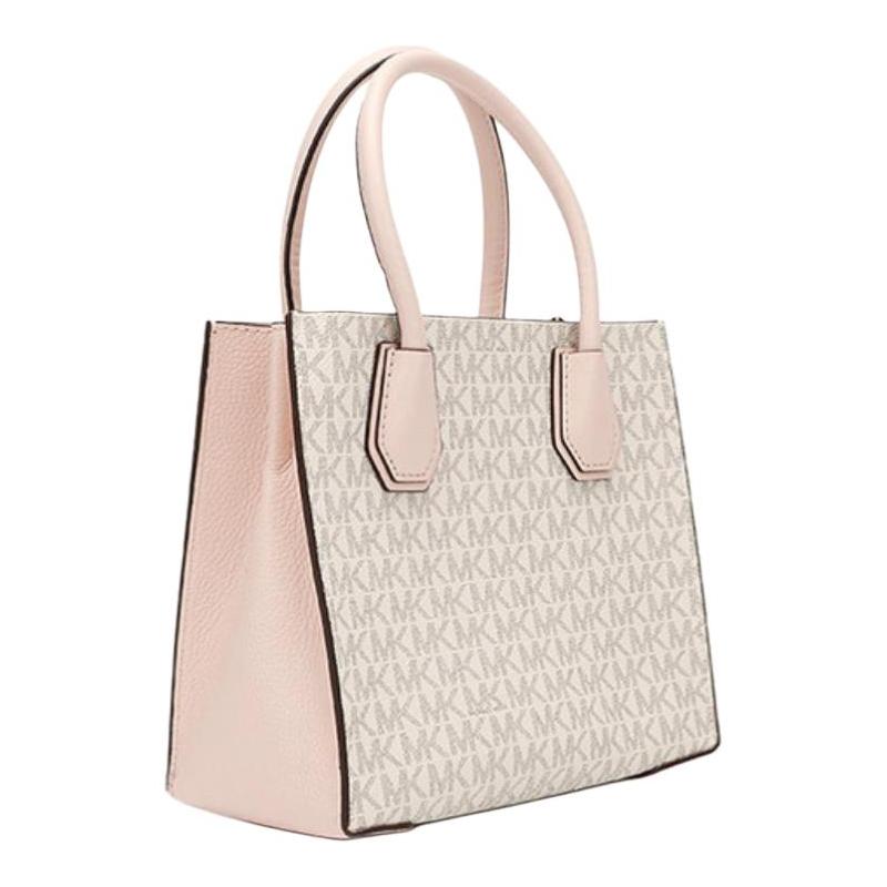 MICHAEL KORS Mercer Classic Presbyopia Colorblock Leather Accordion Bag Shoulder Crossbody Handbag Medium Women's Cherry Blossom Pink