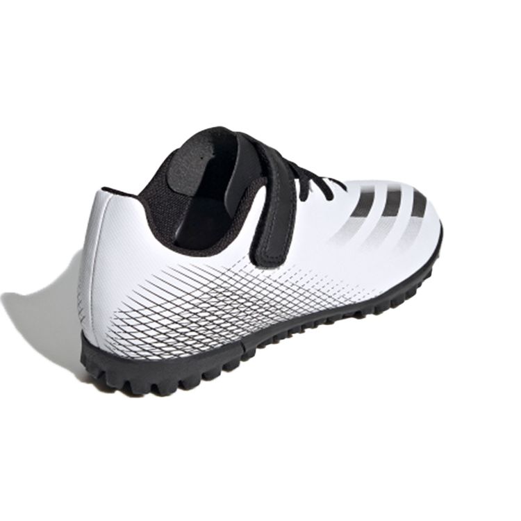 Adidas X Ghosted .4 H&L TF Comfortable Lace-Up Fashionable Versatile Breathable Low-Top Soccer Shoes Kids Soccer Shoes White Black Gray FW9573