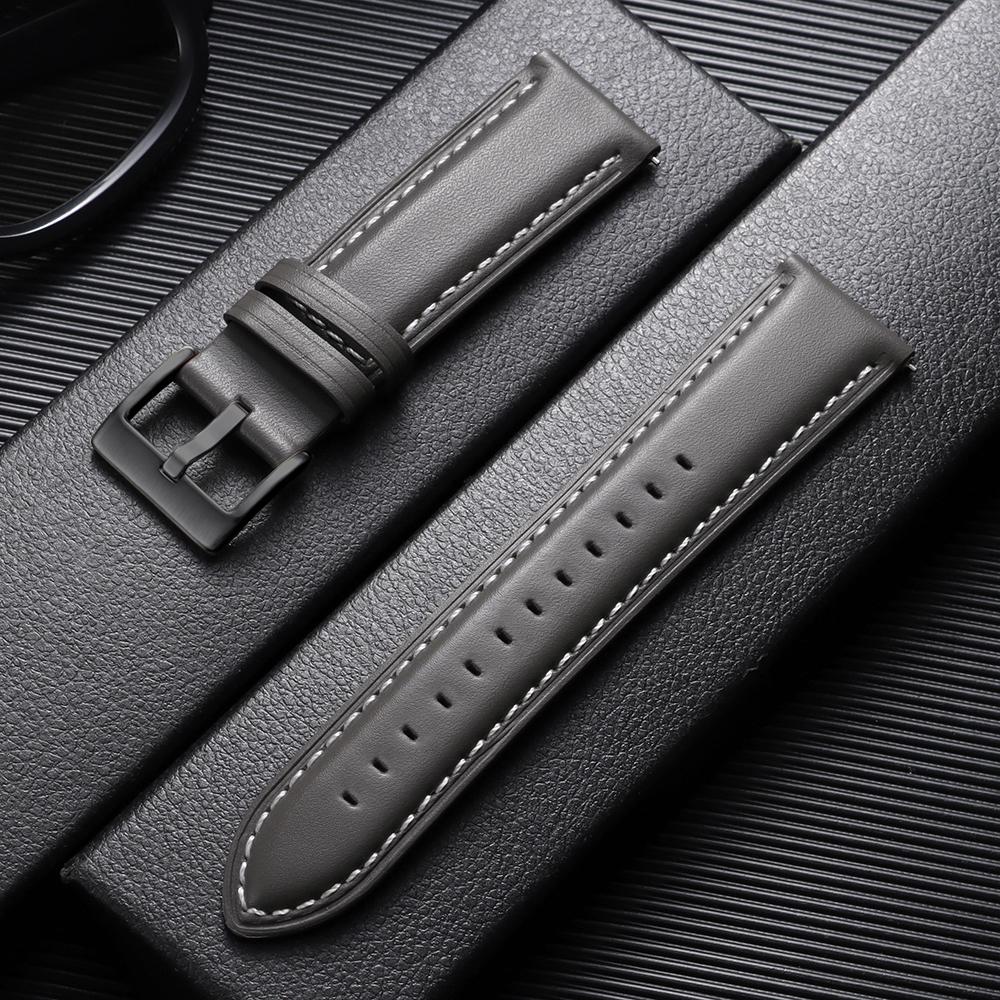 Top-grain Calfskin Leather Watch Band Quick Release 18mm 20mm 22mm Watch Straps Vintage Brown Black Cowhide Bands for Men Women
