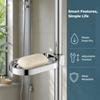 Clip-on Design Soap Holder ABS Soap Tray Shower Rod Soap Dish  Bathroom Shower Kitchen Sink