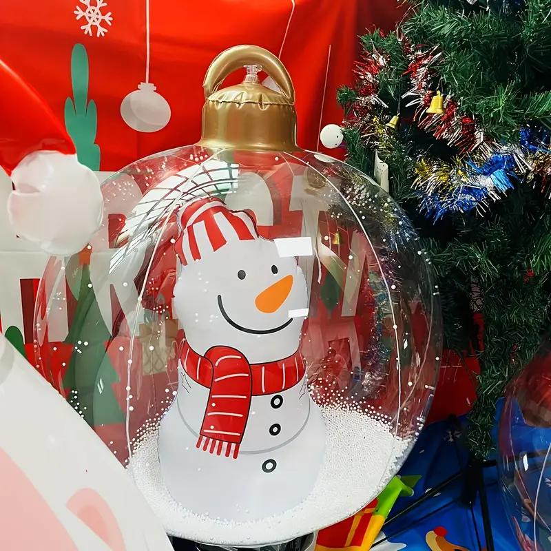 2026 Outdoor Christmas Balloons Santa Snowman Xmas Tree Light Up Balloons Holiday Party Yard Garden Christmas Decorations