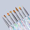 Gradient Acrylic Nail Art Brushes Set Wire Halo Dye Phototherapy Pen Nail Tool Brush 8pcs Nail Art Pen For Nail Design