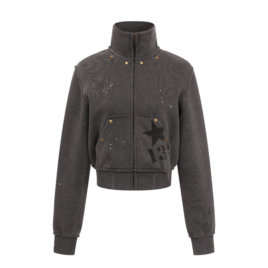 VAYLA American Retro Zipper Jacket Women's Casual Spring Autumn Coats Street  Fashion