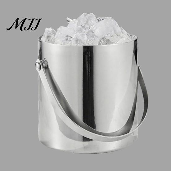 Champagne Ice Bucket Stainless Steel with Lid Double-Wall Insulated Wine Cooler 1.4/2/3L Large Capacity Rust-Proof Barrel for Bars Hotels