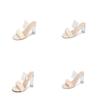 Summer Transparent Pvc Flat Sandals With Block Heels For Women
