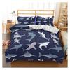 Fish Duvet Cover Set Ocean Bedding Sets 3D Printed Underwater World With Shark Dolphin Coral Reef Pattern Quilt Cover Set 2/3pcs