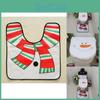 Cozy White Snowman Toilet Cover Set For Festive Christmas Bathroom Decor