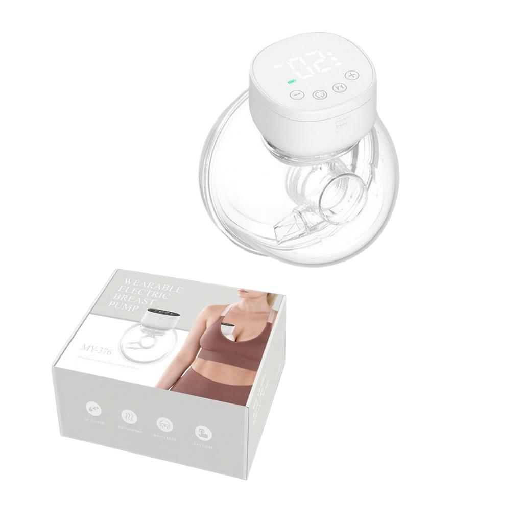 Wearable Electric Breast Pump with Digital Display Adjustable Suction Portable Hands-Free Breastfeeding Pump for Nursing Mothers