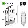 KADAX Butelka Szklana Na Oliwę Ocet 2x100ml Zestaw Do Oliwy Octu + Stojak