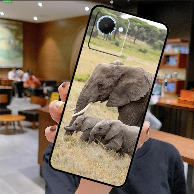 Elephant Baby Nature Case For Realme GT 6 6T 5 GT7 Pro 10 11 12 13 14 Pro Plus C67 C61 C53 C51 C21Y C25S C55 C75