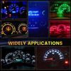 YUWENW 10pcs LED Panel Sphere Light T4.2 Bulb Meter Sphere Dashboard Light Car 3030