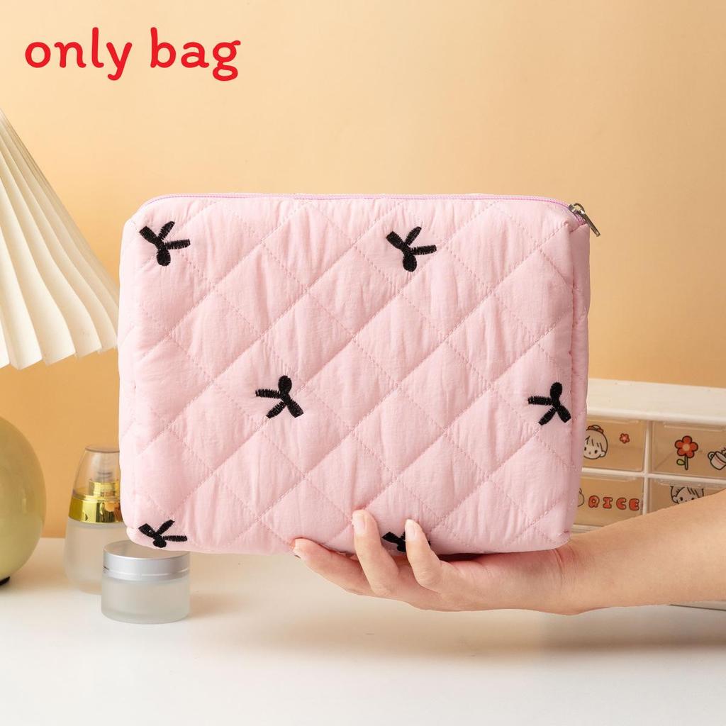 Elegant Butterfly Bow Travel Makeup Bag With Large Capacity And Embroidery For Women And Men