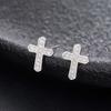 New Gothic Copper Zircon Dollar Symbol Stud Earring for Men Women Hip Hop Gold Color Plated Earrings Design Jewelry Gifts
