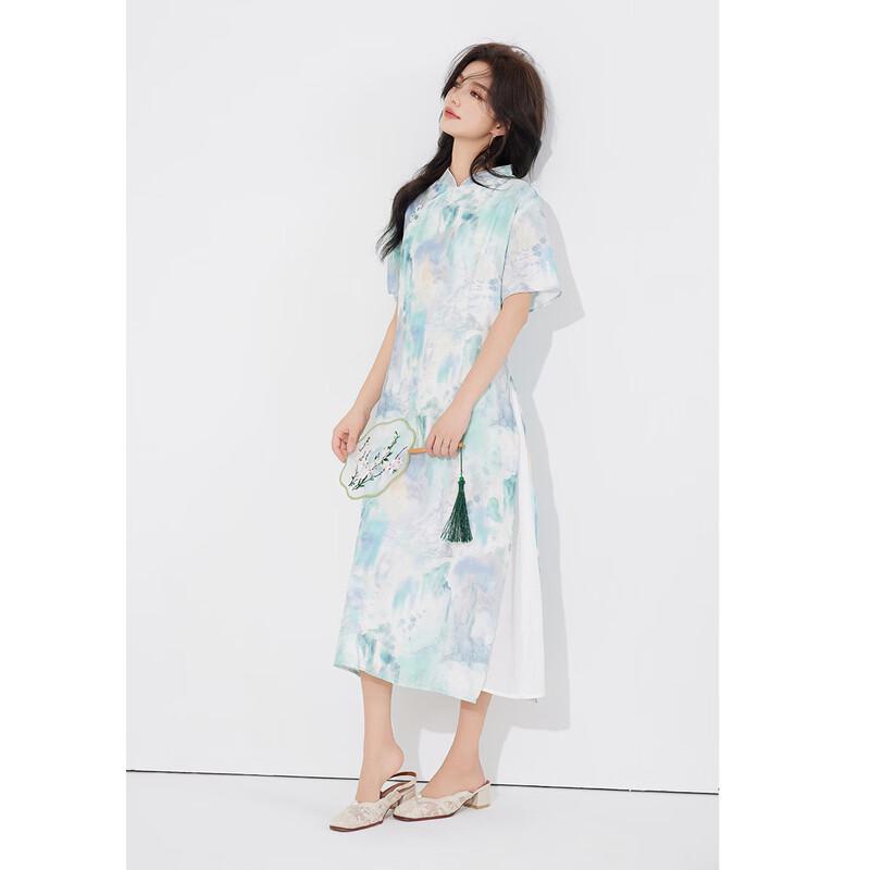 Ai Yi Lian New Chinese Style Print Summer Dress