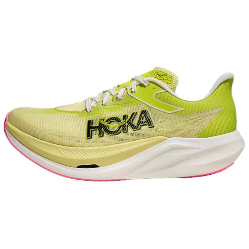 

HOKA ONE ONE Rocket X 3 Slip Resistant And Breathable Low top Running Shoes Unisex Yellow Forehead Sneakers 1168724-SNLG 40.5 жовтий