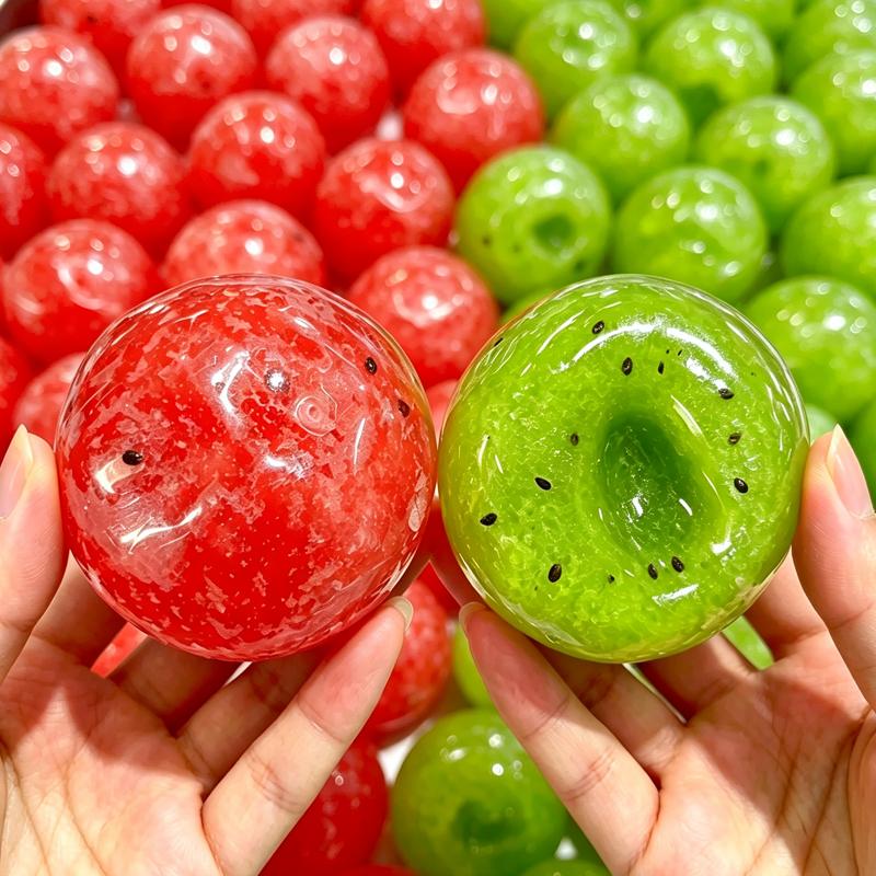 Krokante Fruit Slush Squishy Bal Zonder Terugslag Realistische Kiwi Watermeloen Vormbare Stressverlichter Knijpspeeltje Bureau Decoratie Cadeau