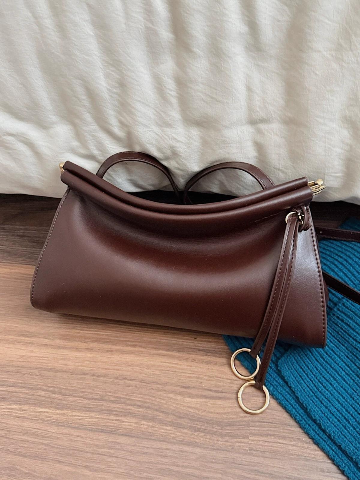 

Light Luxury Fashion High-end Leather Women s Bag French Simple Casual Versatile Portable Single Shoulder Bag Trendy