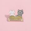 Whimsical Catthemed Couple Pin In Highquality Alloy For Memorable Gifts And Unique Style