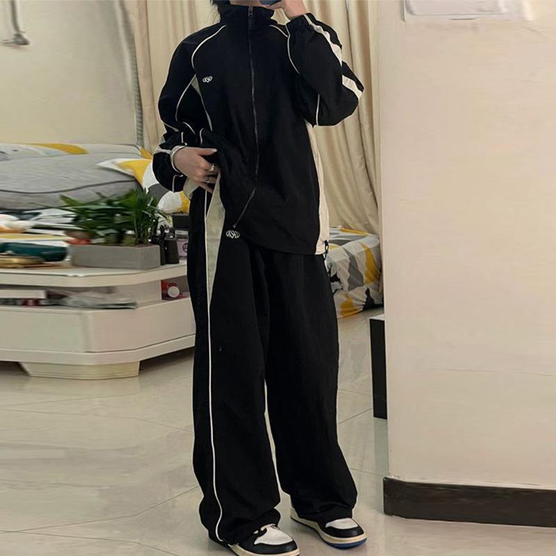 Y2k Широкие брюки-карго женские повседневные свободные брюки на шнурке уличная одежда — фото 4