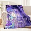 Flins Genshin Impact Fanart Muskeldecke Flanell warme weiche Plüschdecke für Sofa Wohnzimmer Zuhause Schlafzimmer Reise Geschenk Heim