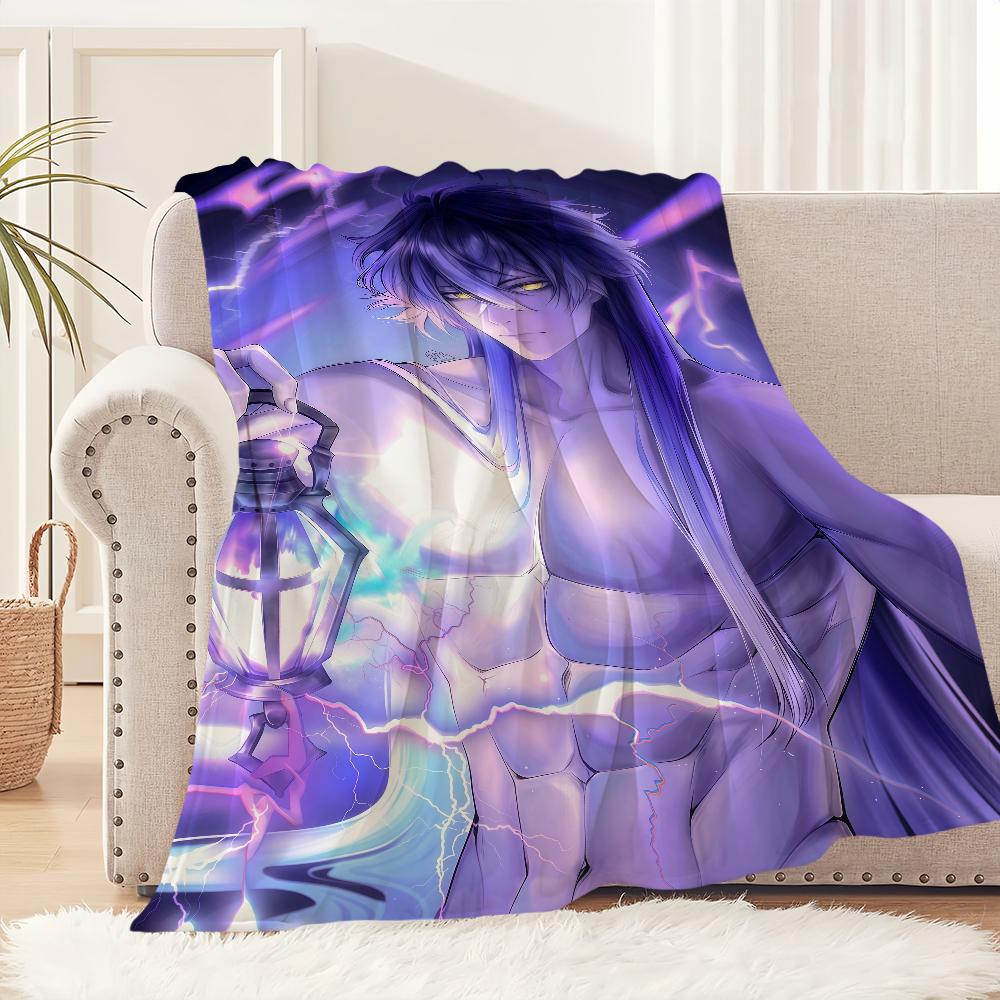 Flins Genshin Impact Fanart Muskeldecke Flanell warme weiche Plüschdecke für Sofa Wohnzimmer Zuhause Schlafzimmer Reise Geschenk Heim