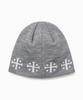 FREEMARIO Cross Logo Jacquard Beanie [Gray]