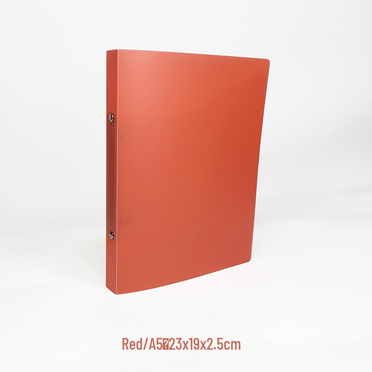 Прозрачный пластиковый скоросшиватель формата А5 большой емкости для студенческих работ красный