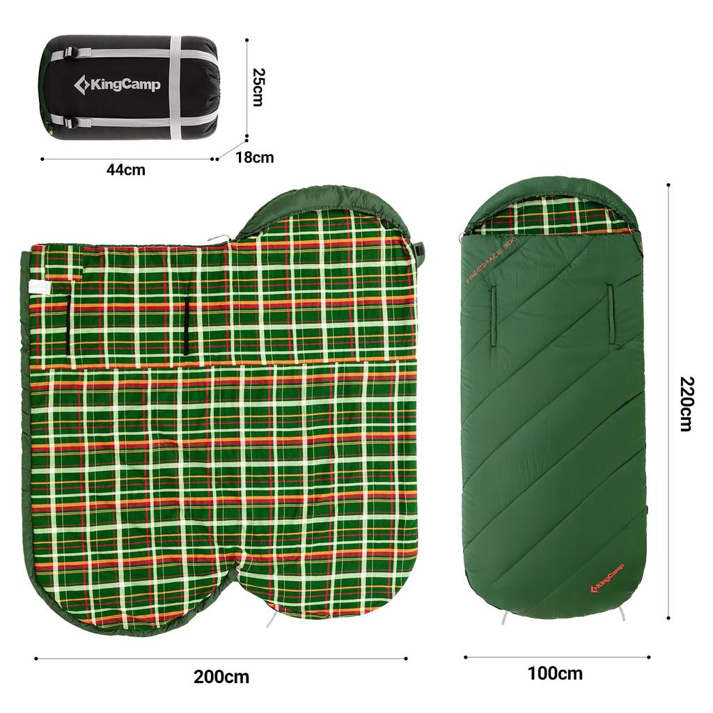 KingCamp Sleeping Wide Envelope Flannel Adult Sleep Wide Wide All Comfortable Temperature Fully Water For Sleeping in the Disaster Includes Storage