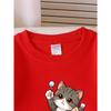 Kids Long‑Sleeve Crewneck Sweatshirt, Cute Kittens Playing Yarn Ball Print,Daily Casual Top for Spring & Autumn