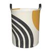 Mid Century Modern Gold - Sun And Rainbow Dirty Laundry Baskets Folding Large Waterproof Clothes Toys Basket For Home Kids