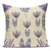 Decorative Throw Pillows Case Purple Plant Flower Lavender Polyester Pillow Cushion Cover For Living Room Sofa Car Home Decor
